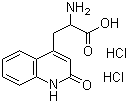 structure of CAS# 132210-25-4, 2-Amino-3-(1,2-dihydro-2-oxo-4-quinolyl)propionic acid dihydrochloride;alpha-Amino-1,2-dihydro-2-oxo-4-quinolinepropanoic acid hydrochloride