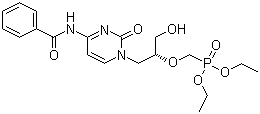 P-[[(1S)-2-[4-(Benzoylamino)-2-oxo-1(2H)-pyrimidinyl]-1-(hydroxymethyl)ethoxy]methyl]phosphonic acid diethyl ester molecular structure (CAS 132336-36-8)