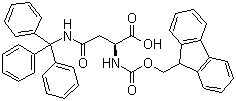 structure of CAS# 132388-59-1, Fmoc-N-trityl-L-asparagine;Nalpha-(9-Fluorenylmethoxycarbonyl)-Ngamma-trityl-L-asparagine; Fmoc-Asn(Trt)-OH