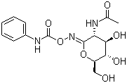 结构式 CAS# 132489-69-1, (1Z)-2-(乙酰基氨基)-2-脱氧-N-[[(苯基氨基)羰基]氧基]-D-葡萄糖酸肟 delta-内酯