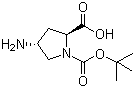 结构式 CAS# 132622-69-6, (2S,4R)-4-氨基吡咯烷-1,2-二甲酸 1-叔丁酯