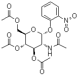 o-Nitrophenyl 2-acetamido-2-deoxy-alpha-D-glucopyranoside triacetate molecular structure (CAS 13264-91-0)