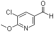 structure of CAS# 132865-44-2, 5-Chloro-6-methoxypyridine-3-carboxaldehyde