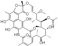 structure of CAS# 13292-22-3, 3-Formylrifamycin;3-Formylrifampicin SV; 3-Formylrifamycin SV; NCI 145-635; Rifaldehyde; Rifamycin AF