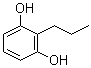 structure of CAS# 13331-19-6, 2-Propylresorcinol;1,3-Dihydroxy-2-propylbenzene; 2-Propylbenzene-1,3-diol; 2-Propylresorcin; NSC 95252