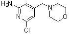结构式 CAS# 1334294-43-7, 6-氯-4-(4-吗啉基甲基)-2-吡啶胺