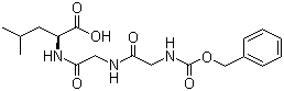 structure of CAS# 13347-77-8, N-Benzyloxycarbonylglycylglycyl-L-leucine;Z-Gly-Gly-Leu-OH