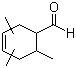 结构式 CAS# 1335-66-6, 异环柠檬醛; 2,4,6-三甲基-3-环己烯甲醛与 3,5,6-三甲基-3-环己烯甲醛的混合物