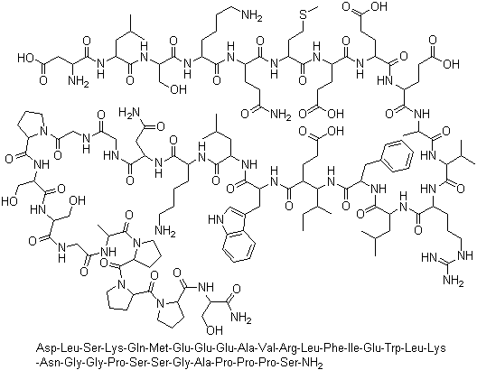 structure of CAS# 133514-43-9, Exendin (9-39);Exendin Fragment 9-39; 9-39-Exendin 3(Heloderma horridum)