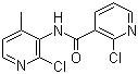 structure of CAS# 133627-46-0, 2-Chloro-N-(2-chloro-4-methylpyridin-3-yl)nicotinamide