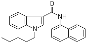 结构式 CAS# 1338925-11-3, N-1-萘基-1-戊基-1H-吲哚-3-甲酰胺