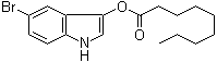 结构式 CAS# 133950-70-6, 5-溴-3-吲哚酚壬酸酯
