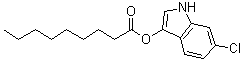 structure of CAS# 133950-72-8, Nonanoic acid 6-chloro-1H-indol-3-yl ester