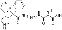 3-(S)-(+)-(1-Carbamoyl-1,1-diphenylmethyl)pyrroloidine-L-(+)-tartarate molecular structure (CAS 134002-26-9)