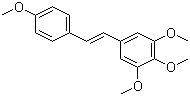 structure of CAS# 134029-62-2, 3,4,5,4'-Tetramethoxystilbene;DMU 212; (E)-1,2,3-Trimethoxy-5-[2-(4-methoxyphenyl)ethenyl]benzene