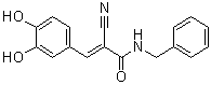 结构式 CAS# 134036-52-5, N-苄基-2-(3,4-二羟基亚苄基)-2-氰基乙酰胺; 酪氨酸磷酸化抑制剂 B42