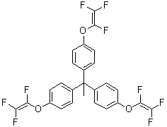 1,1,1-Tris[4-(trifluorovinyloxy)phenyl]ethane molecular structure (CAS 134130-24-8)