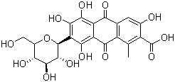 Cochineal molecular structure (CAS 1343-78-8)