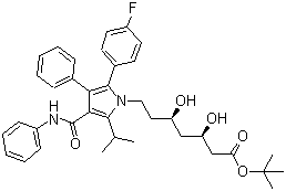 结构式 CAS# 134395-00-9, 阿托伐他汀叔丁酯