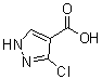 structure of CAS# 134589-59-6, 3-Chloro-1H-pyrazole-4-carboxylic acid