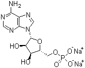 structure of CAS# 13474-03-8, 5'-Adenylic acid sodium salt;5'-AMP sodium salt; AMP sodium salt; Adenosine5'-monophosphate sodium salt; Sodium AMP; Sodium adenosine-5'-monophosphate