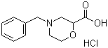 结构式 CAS# 135072-15-0, 4-苄基-2-吗啉羧酸盐酸盐; 4-苄基吗啉-2-甲酸盐酸盐