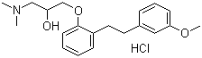 structure of CAS# 135261-74-4, 1-(Dimethylamino)-3-[2-[2-(3-methoxyphenyl)ethyl]phenoxy]-2-propanol hydrochloride