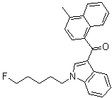 structure of CAS# 1354631-24-5, [1-(5-Fluoropentyl)-1H-indol-3-yl](4-methyl-1-naphthalenyl)methanone;AM 2201-pMe; MAM 2201