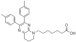 7,8-二氢-2,3-二(4-甲基苯基)吡啶并[2,3-b]吡嗪-5(6H)-庚酸分子结构 (CAS 1356331-63-9)