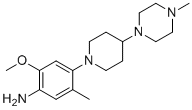 structure of CAS# 1356963-01-3, 2-Methoxy-5-methyl-4-(4-(4-methylpiperazin-1-yl)piperidin-1-yl)aniline