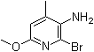 structure of CAS# 135795-51-6, 2-Bromo-6-methoxy-4-methylpyridin-3-amine;2-Bromo-6-methoxy-4-methyl-3-pyridinamine