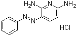 结构式 CAS# 136-40-3, 盐酸非那吡啶; 2,6-二氨基-3-苯偶氮基吡啶盐酸盐