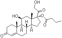 Hydrocortisone-17-butyrate  molecular structure (CAS 13609-67-1)