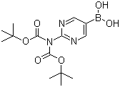 2-(5-Borono-2-pyrimidinyl)imidodicarbonic acid 1,3-bis(tert-butyl) ester molecular structure (CAS 1360950-40-8)