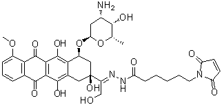 结构式 CAS# 1361644-26-9, Aldoxorubicin