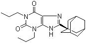 structure of CAS# 136199-02-5, KW-3902;HMR-4902; 1,3-Dipropyl-8-(3-noradamantyl)xanthine