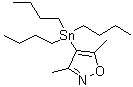 4-三丁基锡烷基-3,5-二甲基异恶唑分子结构 (CAS 136295-80-2)