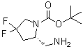 (2S)-2-(Aminomethyl)-4,4-difluoro-1-pyrrolidinecarboxylic acid 1,1-dimethylethyl ester molecular structure (CAS 1363384-67-1)