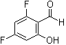 2,4-Difluoro-6-hydroxybenzaldehyde molecular structure (CAS 136516-64-8)