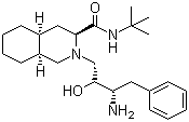 (3S,4a,8aS)-2-[(2R,3S)-3-Amino-2-hydroxy-4-phenylbutyl]-N-tert-butyldecahydroisoquinolin-3-carboxamide molecular structure (CAS 136522-17-3)