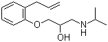 结构式 CAS# 13655-52-2, 阿普洛尔; 1-(异丙基氨基)-3-(2-烯丙基苯氧基)-2-丙醇