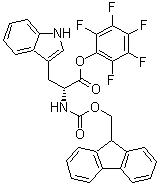 结构式 CAS# 136554-94-4, N-[芴甲氧羰基]-D-色氨酸五氟甲基酯