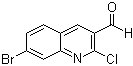 结构式 CAS# 136812-31-2, 7-溴-2-氯-3-喹啉甲醛