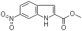 structure of CAS# 136818-66-1, 6-Nitro-1H-indole-2-carboxylic acid methyl ester