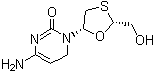 structure of CAS# 136891-12-8, BCH 189;4-Amino-1-[(2R,5S)-2-(hydroxymethyl)-1,3-oxathiolan-5-yl]-2(1H)-pyrimidinone