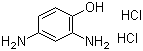 结构式 CAS# 137-09-7, 2,4-二氨基苯酚盐酸盐; 2,4-二氨基酚二盐酸盐