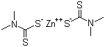 结构式 CAS# 137-30-4, 福美锌; 二甲基二硫代氨基甲酸锌; 橡胶促进剂 ZDMC; 橡胶硫化促进剂 PZ