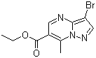 结构式 CAS# 1370287-43-6, 3-溴-7-甲基吡唑并[1,5-a]嘧啶-6-羧酸乙酯