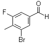 结构式 CAS# 1370411-47-4, 3-溴-5-氟-4-甲基苯甲醛