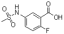 2-Fluoro-5-[(methylsulfonyl)amino]benzoic acid molecular structure (CAS 137315-01-6)
